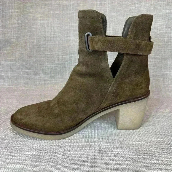 Anthro Hoss Intropia brown suede ankle boots boho slip on size 38 (8) FLAW - Picture 2 of 10